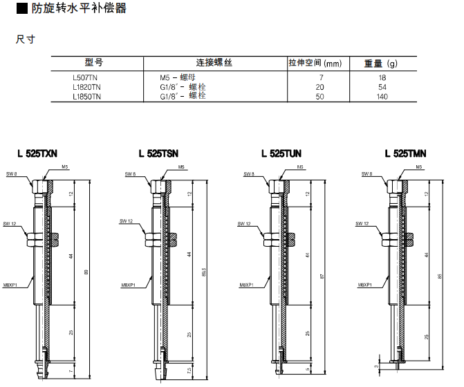 防旋转水平补偿器