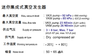 迷你集成式真空发生器