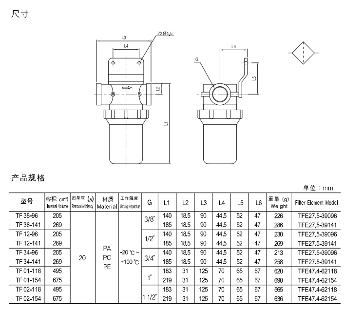 长型真空过滤器